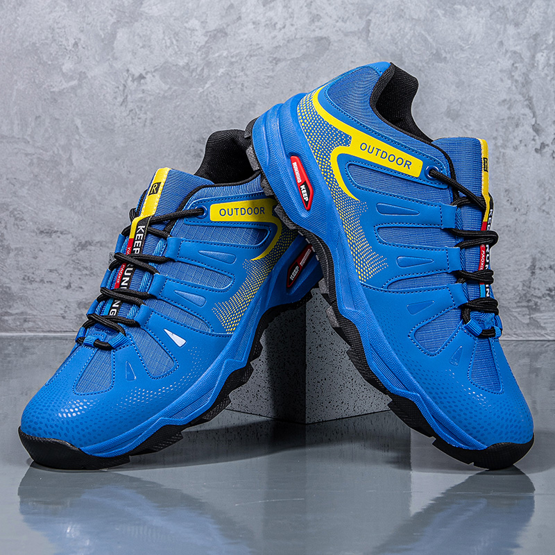 Anti Slip Trail Running Sneakers - Erkek yürüyüş ayakkabıları dantel-up tırmanma ayakkabıları