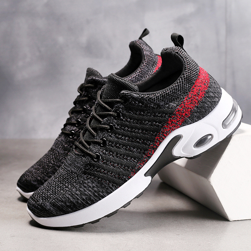Erkek spor ayakkabı örgü ayakk - Knit Fabric Lace Up Sneakers incelemesi ve fiyatı