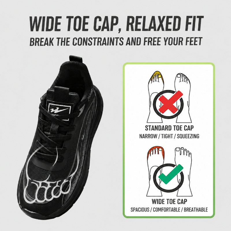 Çift Yıldız Erkek Geniş Kalıp  - Wide Toe Box Running Sneakers incelemesi ve fiyatı